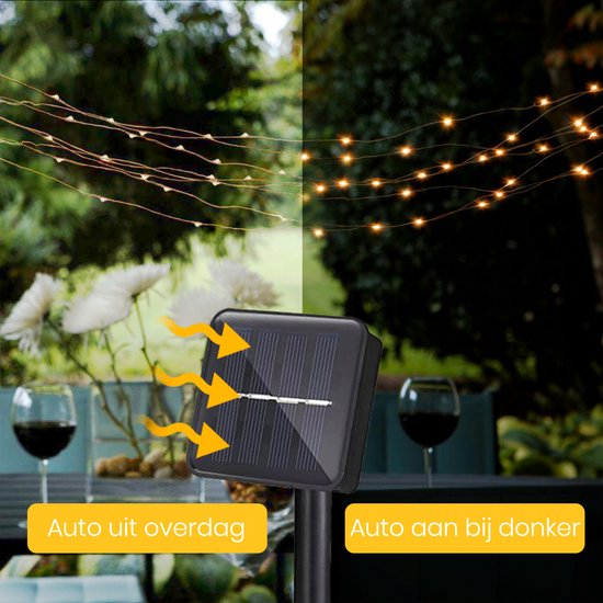 Happy Goods Solar Solar Garden Lights - 200 LED Outdoor Light String - 20 m - Fairy Lights - Outdoor Lighting Garland - Light strings