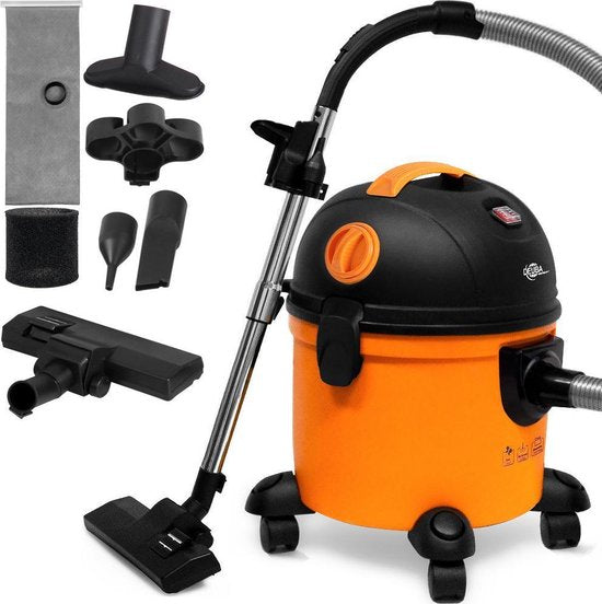 Monzana Aspirateur eau et poussière - 1200W 15L Container - Noir/Orange