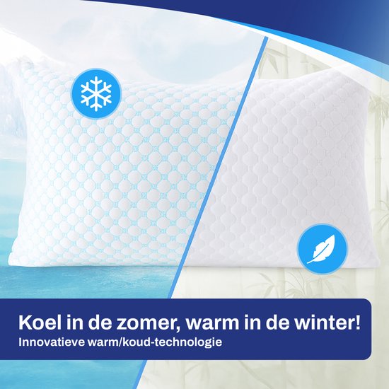 Oreiller réglable Sleeptight - 70 x 50 x 16 cm - Oreiller ergonomique en mousse à mémoire de forme pour les dormeurs latéraux