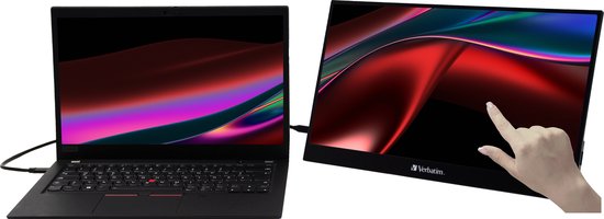 Verbatim Écran tactile portable Ultra HD 4K - 15,6" Noir