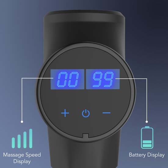 Northwall Massage Gun Professional Elite - Pistolet de massage avec étui et 6 accessoires - Appareil de massage sportif et de relaxation puissant et sans fil