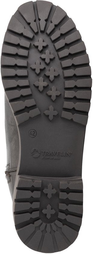 Travelin' Husby Hommes - Bottes - Doublées de laine - Marron foncé - Taille 42