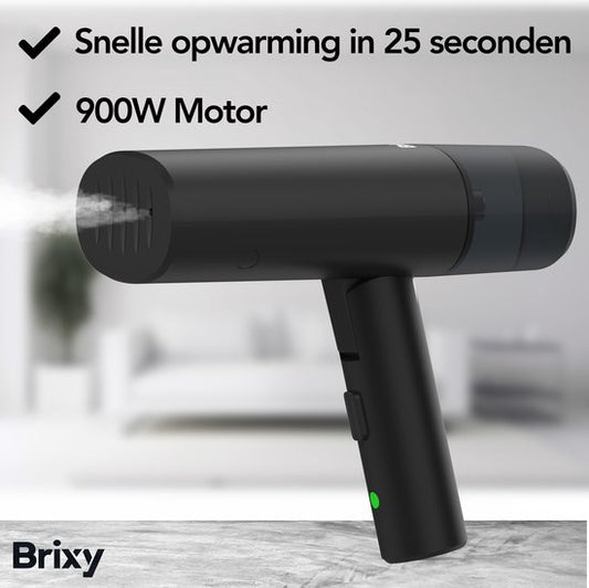 Brixy Clothes Steamer - Powerful Hand Steamer - Steamer Clothes and Furniture - Including Storage Bag - Anthracite