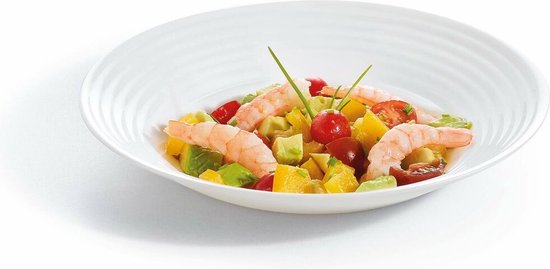 Service de vaisselle Luminarc 1700 White Glass 18 Pièces