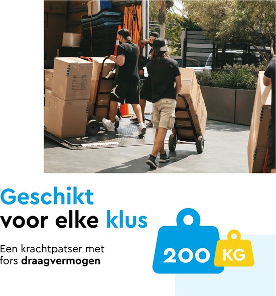 BRASQ Trolley - Capacité 200KG - Chariot de transport - Aide au transport - Pliable