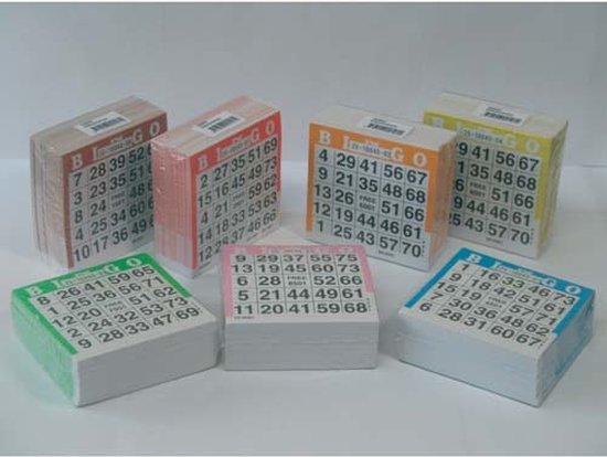 Cartes de bingo 500 feuilles