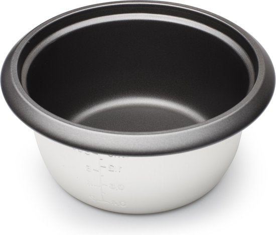 Cuiseur de riz Tristar 2.2L - RK-6129 - 10-12 personnes - Protection contre l'ébullition et le dessèchement, fonction maintien au chaud - acier inoxydable