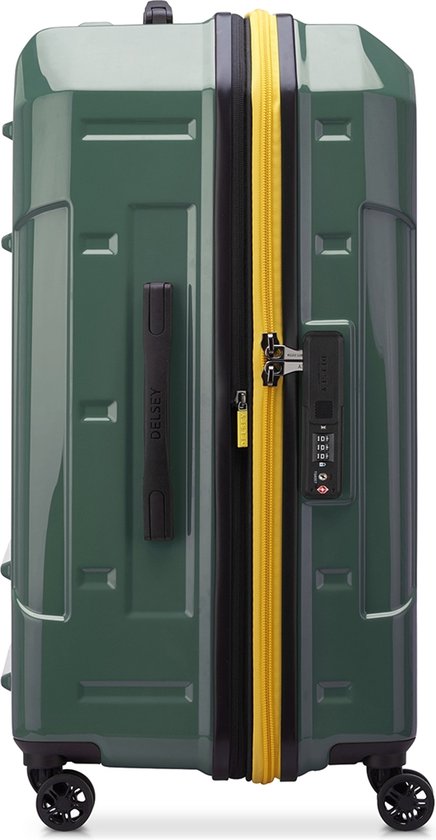 DELSEY PARIS Rempart Expandable 4 Double Rollers Trolley 73 Army Dark Green