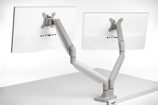 Kensington SmartFit One-Touch Dual Monitor Arm - Pour 2 écrans - Réglable en hauteur - Pour 13 - 32" et jusqu'à 9 KG - Gris