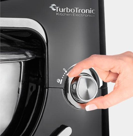 TurboTronic TT-002 Pro-Mix - Batteur sur pied - 5 litres - 2000W - Rouge