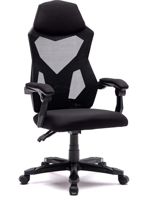 Chaise pivotante Fresno - chaise gaming - noir