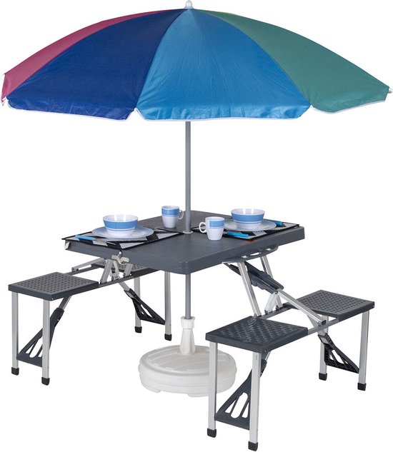 Bo-Camp - Table pique-nique - Basic - Pliable