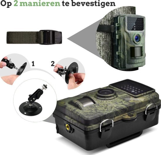CAMUX Caméra professionnelle pour animaux sauvages 16MP avec vision nocturne - Caméra pour animaux sauvages - Carte SD 32GB incluse