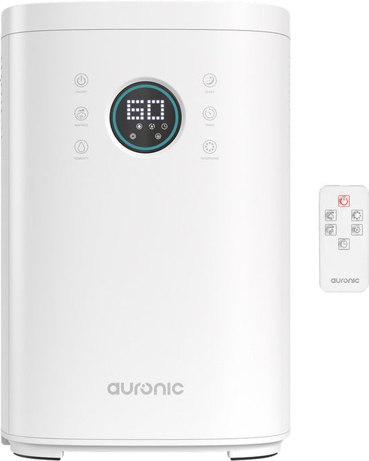 Humidificateur Auronic - 4 litres - 40m2 - Convient au salon, au bureau, à la chambre à coucher, à la chambre de bébé et plus encore - Avec aromathérapie - Sans BPA - Blanc