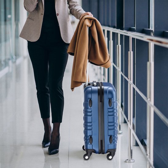 Set valise à roulettes Rome - Juskys - 4 pièces - Bleu