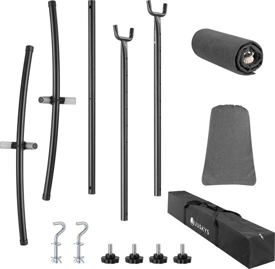 Juskys Hamac Paya - Anthracite - Base et sac de rangement inclus