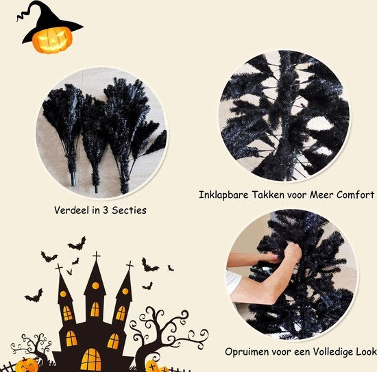 Coast Sapin de Noël - 1036 branches - PVC - 180cm - Noir