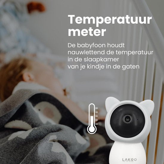 Lakoo BabyGuard Baby Monitor - avec caméra et application - 1080 PH - Baby monitor