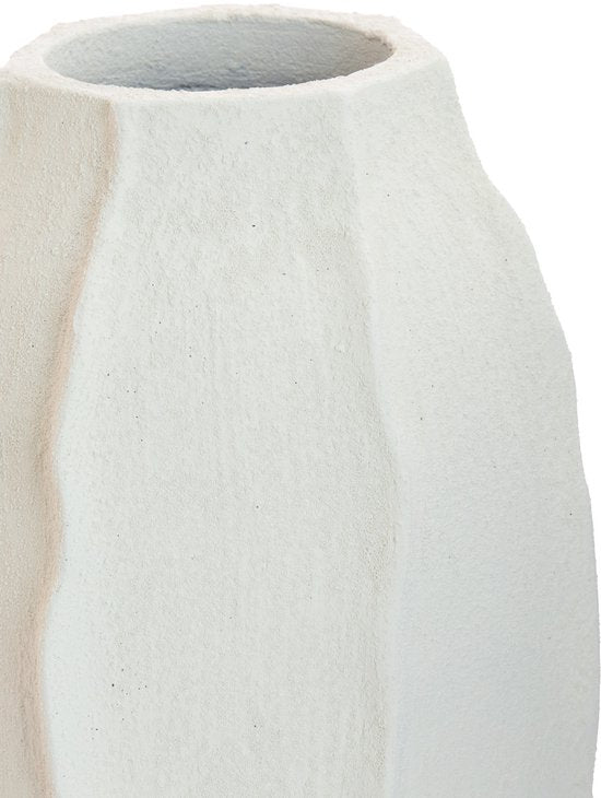 Vase Light & Living SAPHIRA en pierre avec aspect blanc mat - Ø33x50 cm