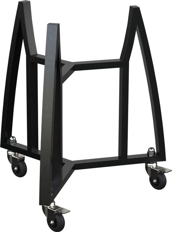 KitchenBrothers Kamado BBQ Base - Pour 41⌀ cm - Convient pour KitchenBrothers Kamado de 16 pouces - 102 cm de hauteur - Avec roues et frein - Noir