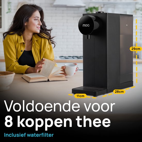 MOA Distributeur d'eau chaude HWD01B - Robinet d'eau chaude - Bouilloire instantanée de luxe - Température réglable (20°C, 40°C, 85°C, 100°C) - Sélection du volume (200 ml, 400 ml) - Distributeurs d'eau chaude - Fonction lait pour bébé