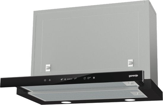 Gorenje BHP643A5BG Semi-encastré (extractible) Noir 525 m³/h A