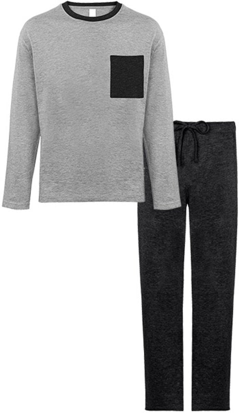 Milanoro - Pyjama homme en coton - Bleu - XXL