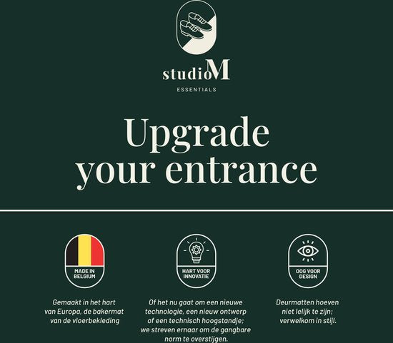 Paillasson Set 2 pièces Studio M - NEO - Tapis de séchage intérieur gris - 60x90 cm - Paillasson antidérapant Anthracite - Paillasson Advantage Package
