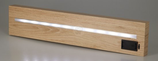 Trends4you étagère murale-avec éclairage LED-batterie-naturelle