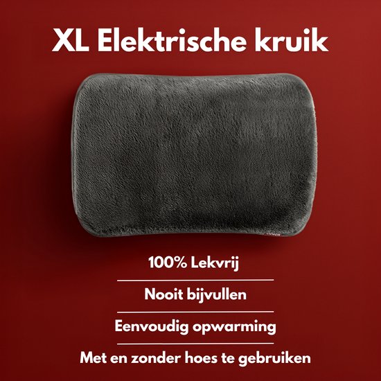 Coozie Electric Jug XL - 1.65L - avec manchon en peluche ThermoSoft - Carafe d'eau chaude chauffante et douce - Carafe d'eau chaude - Gris anthracite