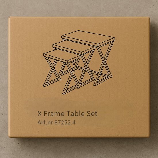 Ceruzo Side Tables - Paris - Set of 3 - Métal noir et MDF - Modern Design