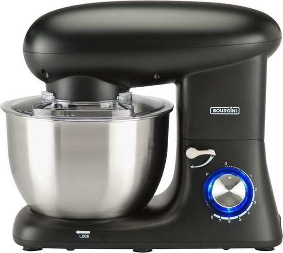 Bourgini Kitchen Chef Plus robot de cuisine - mixeur de cuisine - 5.5L - Noir