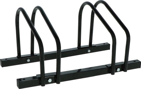 Ceruzo Porte-vélos pour 2 vélos - 67.5x33x26 cm - Pour E-bike - MTB - Fixation murale et au sol - Noir