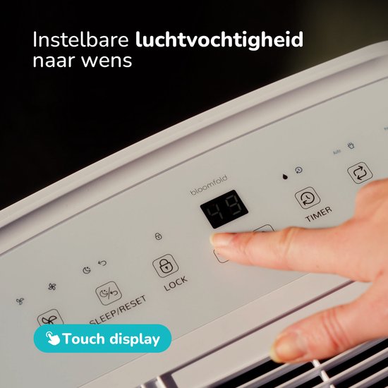 Déshumidificateur - Bloomfold - 20L par jour - 2 en 1 - Blanc