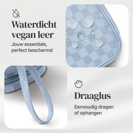 Skycases Travel Essentials - Trousse de toilette et de maquillage - Imperméable et compacte - Convient pour le voyage et l'usage quotidien - Unisexe - Bleu clair