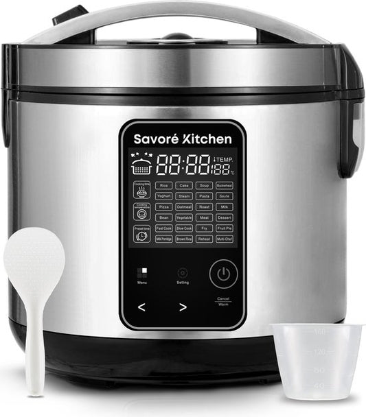 Mijoteur Multicuiseur - Savoré Kitchen - 5L avec 24 fonctions de cuisson - Cuiseur à riz - Cuiseur vapeur - Commande tactile