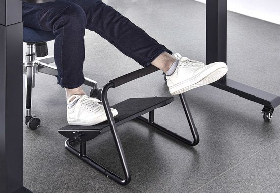 Tabouret de bureau ergonomique - repose-pieds - inclinable réglable en hauteur