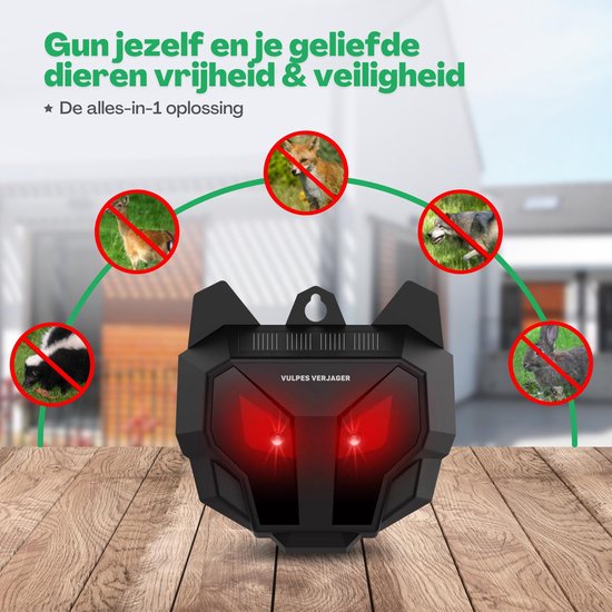 Vulpes Goods® Repellent - Répulsif pour oiseaux - Répulsif pour pigeons - alimentation solaire - Répulsif pour oiseaux et autres prédateurs - version PRO