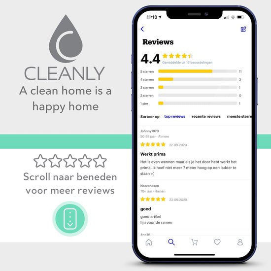 CLEANLY Lèche-vitre magnétique 4-24mm - Nettoyeur de vitre et essuie-vitre magnétique - Double vitrage