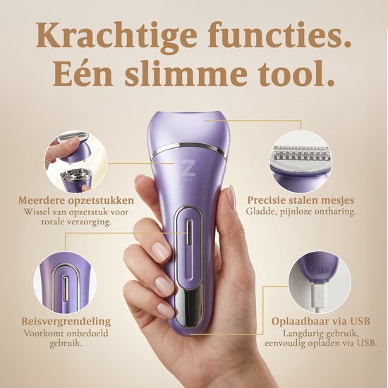 Rasoir pour femmes - rasoir 7 en 1 - épilateur - masseur facial - éliminateur de callosités - étanche - ligne de bikini - Zeri