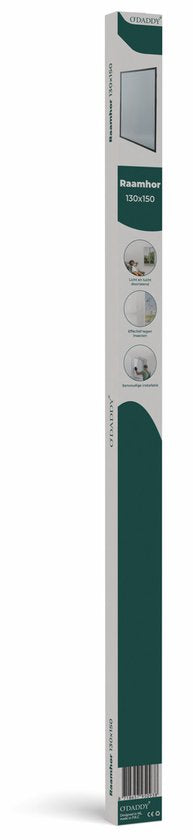 O'DADDY® Window Screen - 130x150 cm - Moustiquaire adaptable - Fibre de verre - Moustiquaire - Polyvalente et facile à installer - Noir