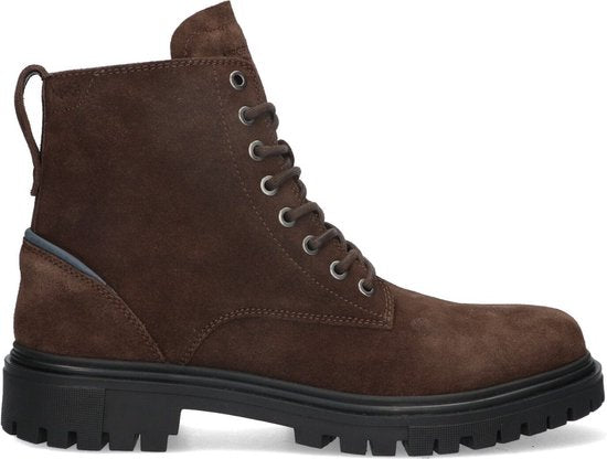 Bottes McGregor pour homme - Marron - Bottes de vétéran - Daim - Lacets - Taille 43