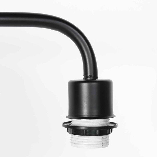Lampadaire noir Bloeba 4169ZW de Steinhauer avec hauteur réglable (150-165 cm) et bras pivotant extensible jusqu'à 66 cm, base en métal avec abat-jour en velours bleu Ø40cm, design tendance pour l'intérieur.