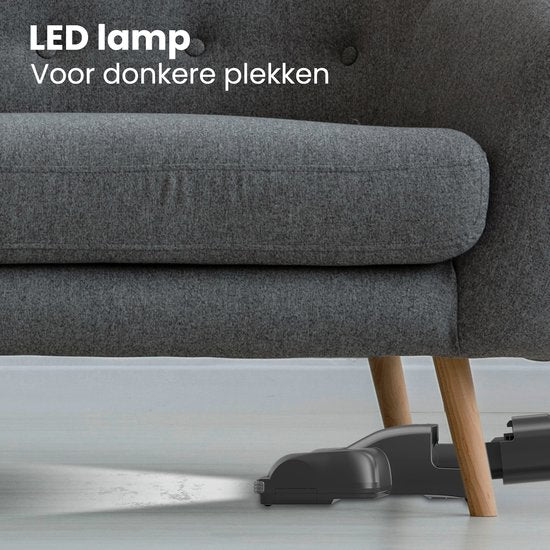 Auronic - Aspirateur-balai sans fil - 220 watts et 23 kpa de puissance d'aspiration - équipé d'une batterie supplémentaire et d'un filtre Hepa lavable - jusqu'à 100 minutes d'utilisation - plastique et métal gris