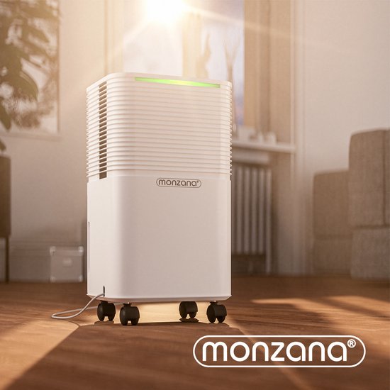 Déshumidificateur Monzana - 12L/jour Silencieux <38 dB 200W 20m² Roues - Blanc