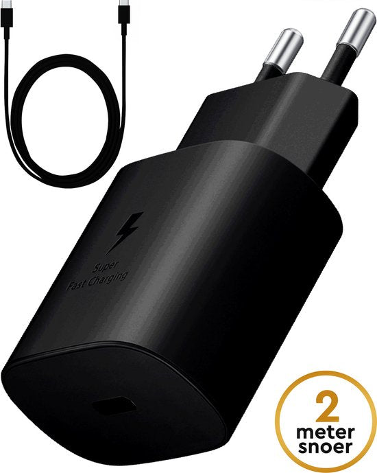 Golden Sound original 45W fast charger - USB C Fast Charger - 2 metre charging wire - Power adapter - Charger suitable for Samsung