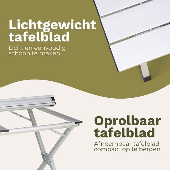 TRVLMORE Table de camping - 120x70x70cm - Légère avec structure en aluminium - Table pliante ajustable - Table de camping - Table pliante - Noir