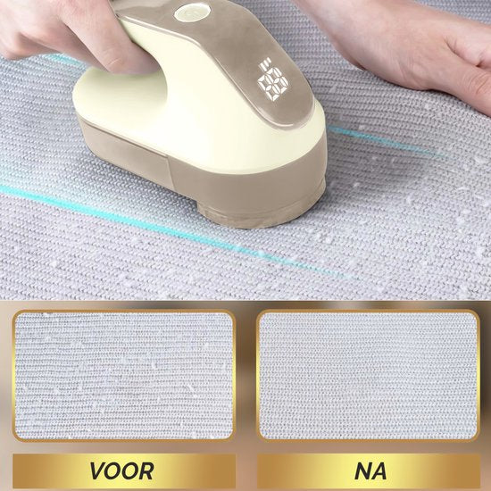 MostEssential Premium Electric Lint Remover FL777 - Tondeuse à charpie - Fonction de charge rapide USB-C - Sans fil - Batterie 2000 mAh - PRO Edition
