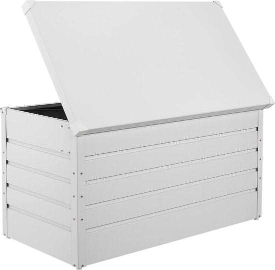 Boîte de rangement en métal / Boîte à coussins Limani - 380 litres - Blanc