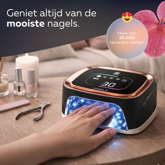Beeperfect® Lampe UV Gel Nails - Lampe à ongles - Lampe à ongles UV Led - Séchoir à ongles - Sans fil - Intérieur réfléchissant - Or rose